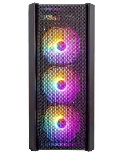 Кутия 1stPlayer - Fire Dancing V4 RGB, mid tower, черна/прозрачна - 2