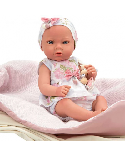 Кукла-бебе Arias - Инна с розово одеяло и аксесоари, 38 cm - 2