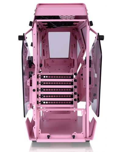 Кутия Thermaltake - AH T200 Pink, micro tower, розова/прозрачна - 7