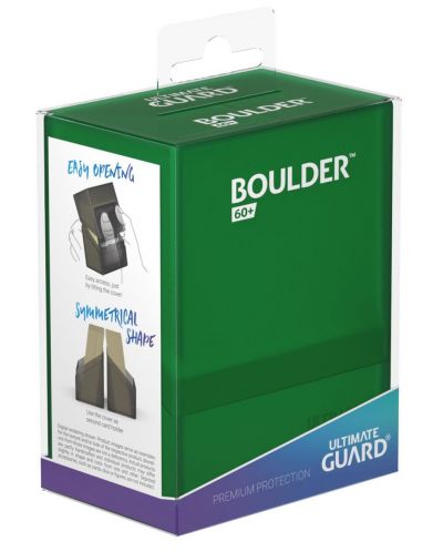 Кутия за карти Ultimate Guard Boulder Deck Case - Standard Size - Зелена (60 бр.) - 5