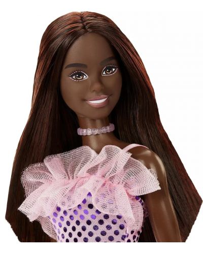 Кукла Barbie - С розова рокля с пайети - 2