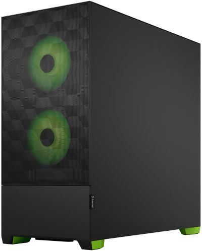 Кутия Fractal Design - Pop Air RGB, mid tower, зелена/черна/прозрачна - 8