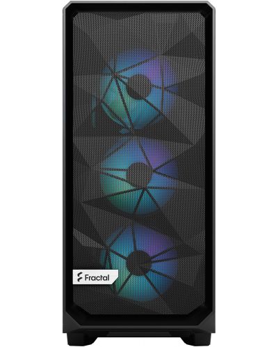 Кутия Fractal Design - Meshify 2 Compact Lite RGB, mid tower, черна/прозрачна - 2