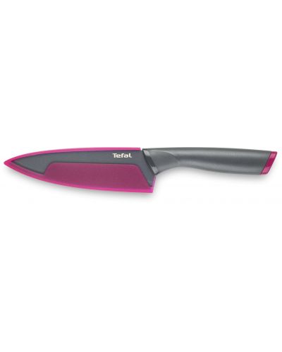 Кухненски нож Tefal - Fresh Kitchen Chef, 15 cm, черен/розов - 2