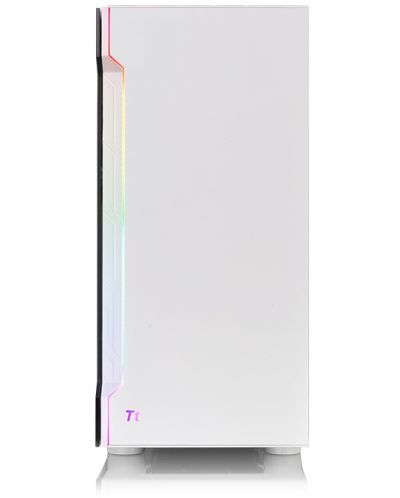 Кутия Thermaltake - H200 TG Snow RGB, mid tower, бяла/прозрачна - 3