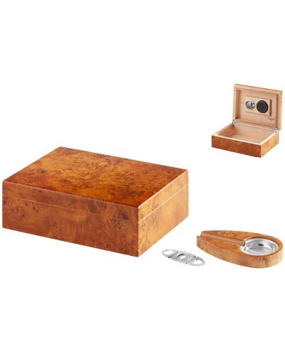 Кутия за пури (хумидор) Angelo - кедър, светлокафява - 2
