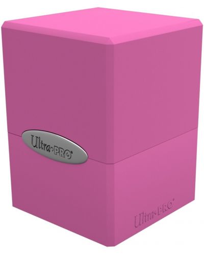 Кутия за карти Ultra Pro Satin Cube - Hot Pink (100+ бр.) - 1