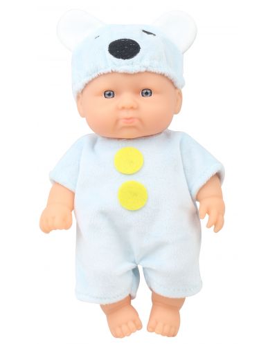 Кукла Moni Toys - Със син костюм на мишле, 20 cm - 1