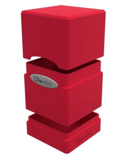 Кутия за карти Ultra Pro Satin Tower - Red (100+ бр.) - 2