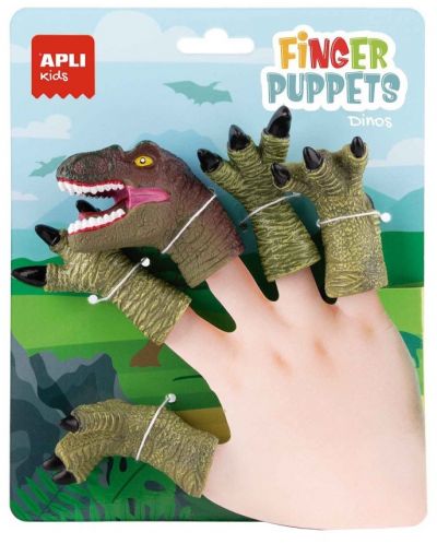 Кукли за куклен театър Apli - Тиранозавър Рекс, игра за пръсти - 1