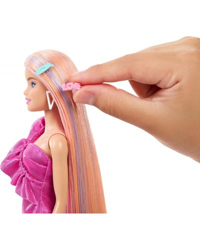 Кукла Barbie Fun & Fancy Hair - С дълга цветна коса и аксесоари - 6