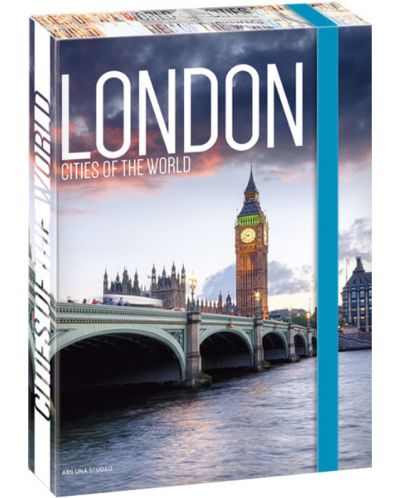 Кутия с ластик Ars Una Cities А4 - London - 1