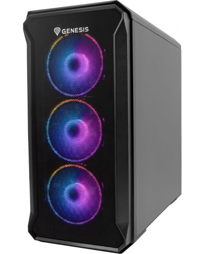 Кутия Genesis - Irid 503 ARGB V2, mini tower, черна/прозрачна - 3