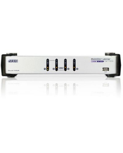KVMP превключвател ATEN - CS1744C-AT, 4 порта, PS/2-USB, VGA - 2