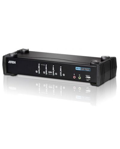 KVMP превключвател ATEN - CS1764A-AT, 4 порта, USB, DVI, Audio - 1