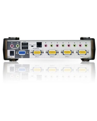 KVMP превключвател ATEN - CS1734A, 4-портов, PS/2-USB, VGA/Audio - 3