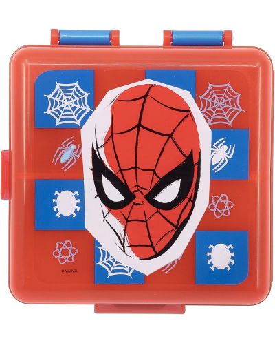 Квадратна кутия за храна Stor Spider-Man - С 3 отделения - 2