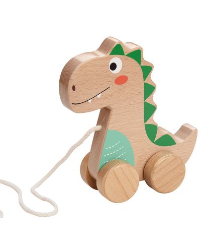 Дървена играчка за дърпане Lelin - Добрият динозавър - 1