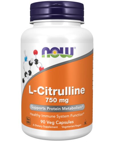 L-Citrulline, 750 mg, 90 капсули, Now - 1