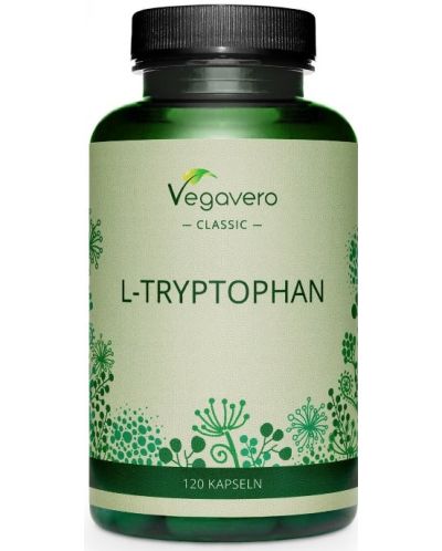 L-Tryptophan, 500 mg, 120 капсули, Vegavero - 1