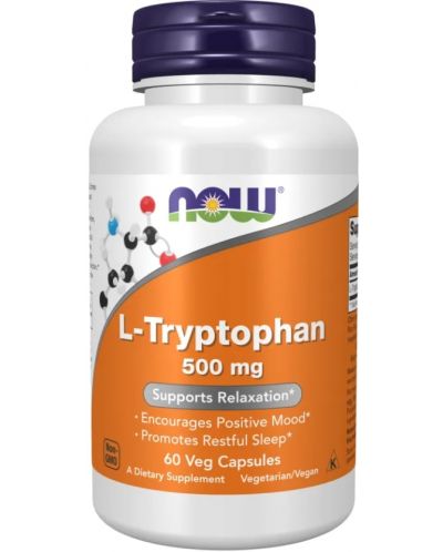 L-Tryptophan, 60 капсули, Now - 1