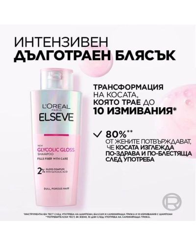 L'Oréal Elseve Комплект Glycolic Gloss - Балсам, Шампоан и Ламинираща грижа, 150 + 2 x 200 ml - 2