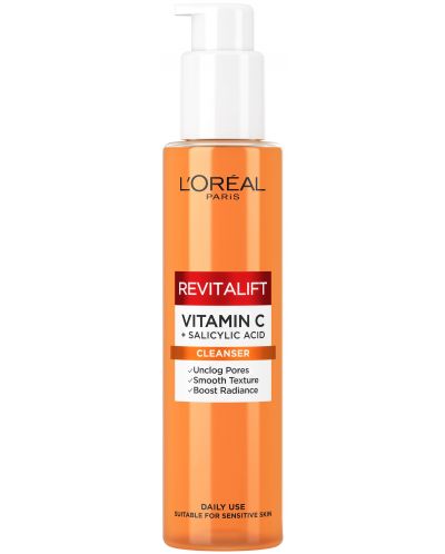 L'Oréal Revitalift Почистващ гел за лице с витамин C, 150 ml - 1