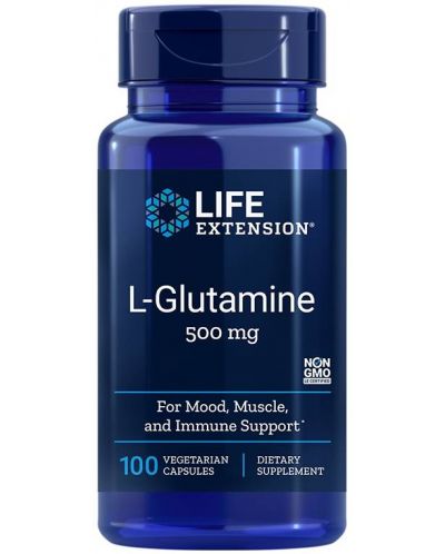 L-Glutamine, 500 mg, 100 веге капсули, Life Extension - 1