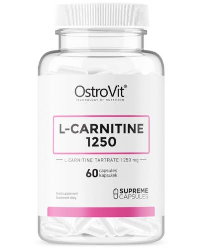 L-Carnitine 1250, 60 капсули, OstroVit - 1
