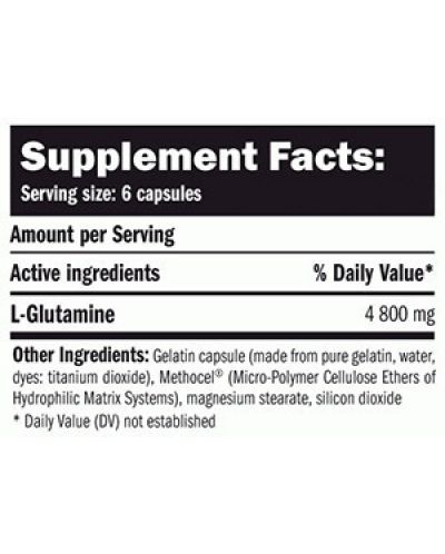 L-Glutamine, 800 mg, 360 капсули, Amix - 2