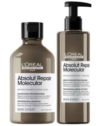 L'Oréal Professionnel Absolut Repair Molecular Комплект - Шампоан и Серум, 300 + 250 ml - 1