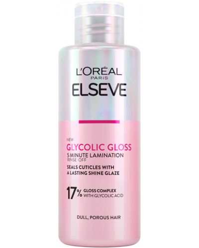 L'Oréal Elseve Ламинираща грижа за коса Glycolic Gloss, 200 ml - 1