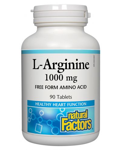 L-Arginine, 1000 mg, 90 таблетки, Natural Factors - 1