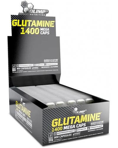 L-Glutamine Mega Caps, 1400 mg, 900 капсули, Olimp - 1