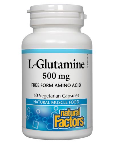 L-Glutamine, 500 mg, 60 капсули, Natural Factors - 1