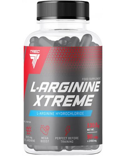L-Arginine Xtreme, 1220 mg, 90 капсули, Trec Nutrition - 1
