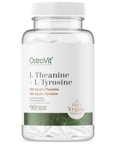 L-Theanine + L-Tyrosine, 90 капсули, OstroVit - 1