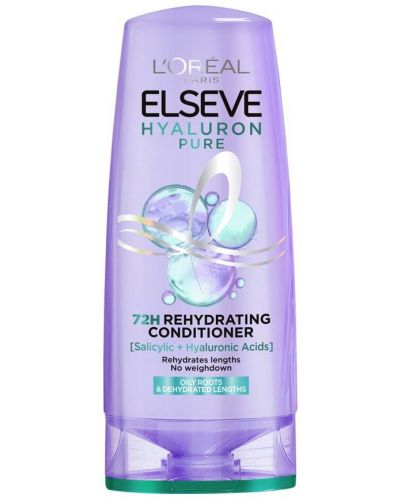 L'Oreal Elseve Балсам за мазни корени и сухи краища Hyaluron Pure, 200 ml - 1