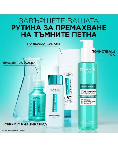 L'Oréal Bright Reveal Флуид за лице против тъмни петна, SPF50+, 50 ml - 6