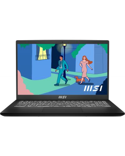 Лаптоп MSI - Modern 15 B12MO, 15.6'', FHD, i5-1235U, черен - 1