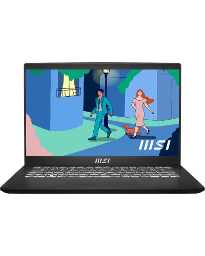 Лаптоп MSI - Modern 14 C12M, 14'', FHD, IPS, i3-1215U, черен - 1