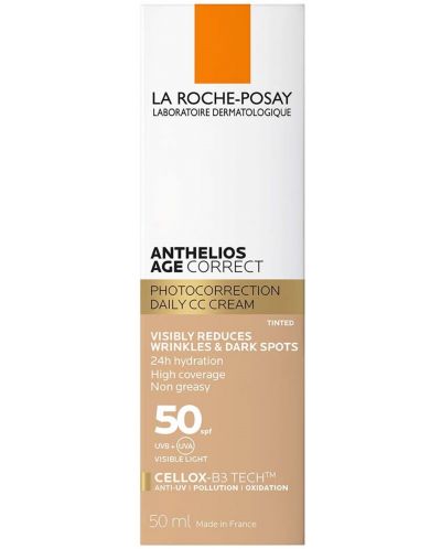 La Roche-Posay Anthelios Тониран слънцезащитен крем Age Correct CC, SPF50, 50 ml - 2