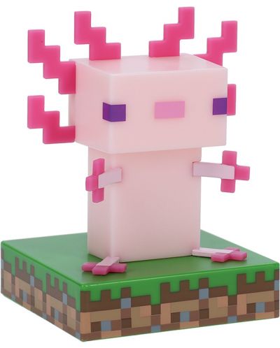 Лампа Paladone Games: Minecraft - Axolotl Icon - 2