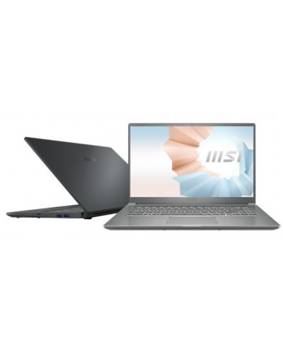 Лаптоп MSI - Modern 15 A4M, 15.6", FHD, Ryzen 7 5700U, сив - 1