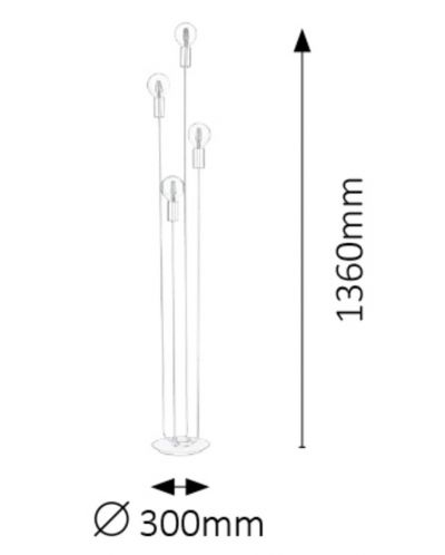 Лампион Rabalux - Lanny, 4 x 15W, черен - 4
