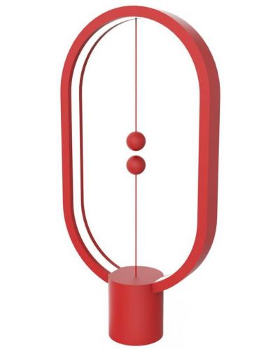 Лампа с левитиращ ключ Allocacoc - Heng Balance Ellipse, 3500K, червена - 1