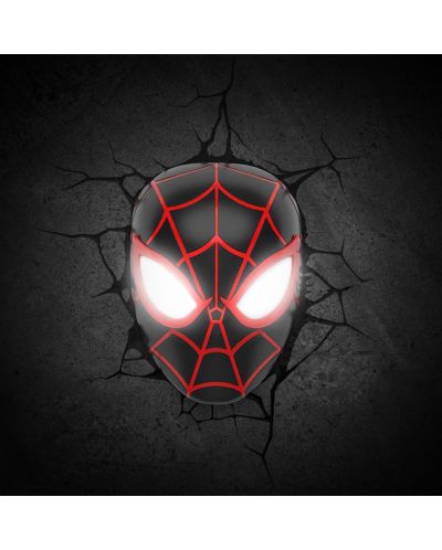 Лампа 3DLightFX Marvel: Spider-man - Miles Morales Face - 3