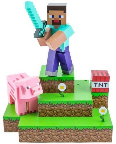 Лампа Paladone Games: Minecraft - Steve Diorama - 1