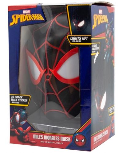Лампа 3DLightFX Marvel: Spider-man - Miles Morales Face - 4