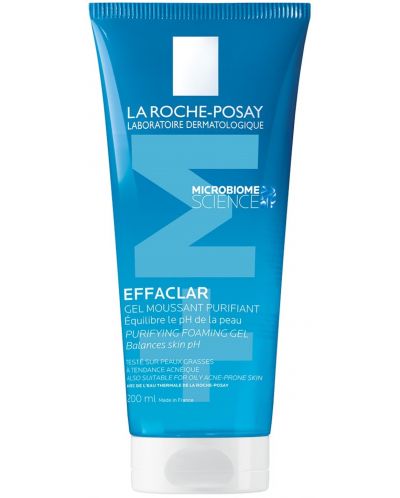 La Roche-Posay Effaclar Почистваща гел-пяна за лице, 200 ml - 1